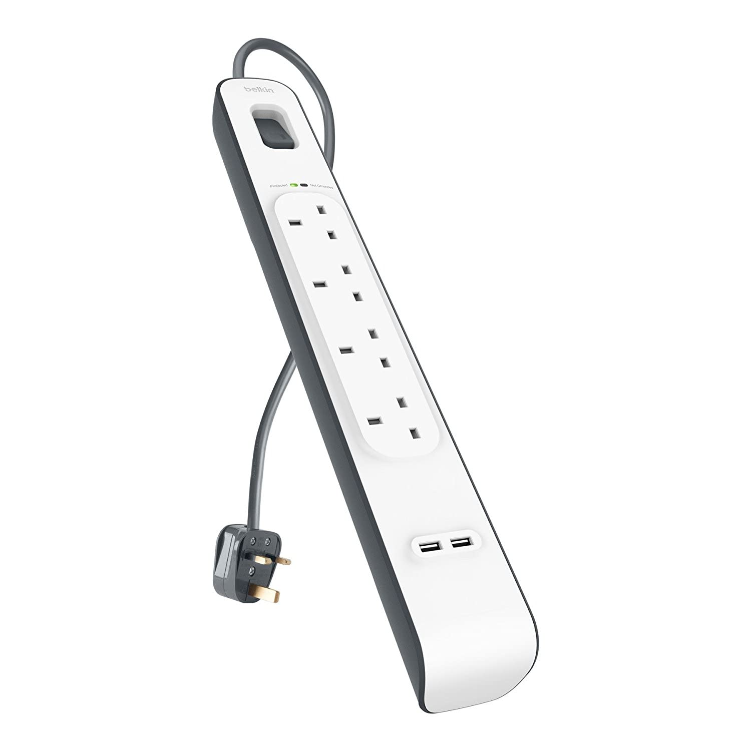 Belkin SurgePlus 4 Way Extension with Dual USB outputs