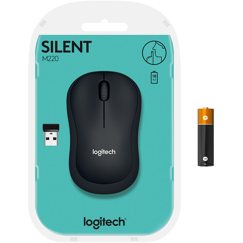 Logitech M220 SILENT Wireless Mouse (Black)