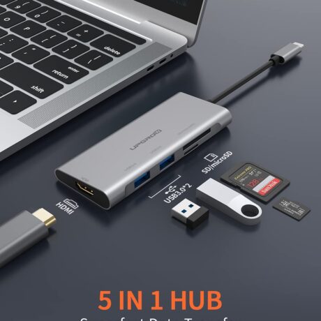Upgrow 5 in 1 USB C Hub Multiport Adapter