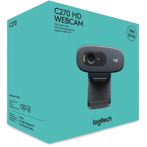 Logitech C270 HD Webcam (Black) 1