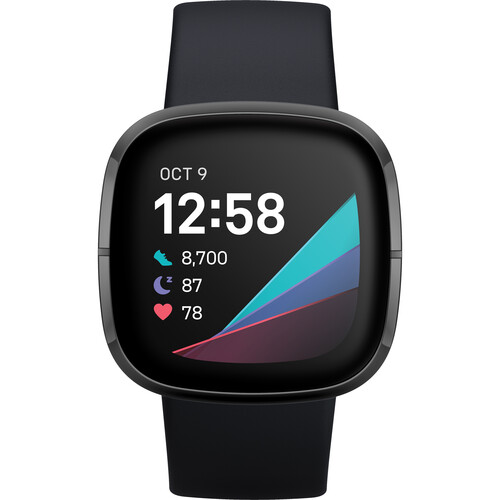 fitbit Sense GPS Smartwatch (Carbon : Graphite Stainless Steel)